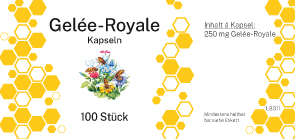Etiketten Gelée Royale Kapseln Wabe
