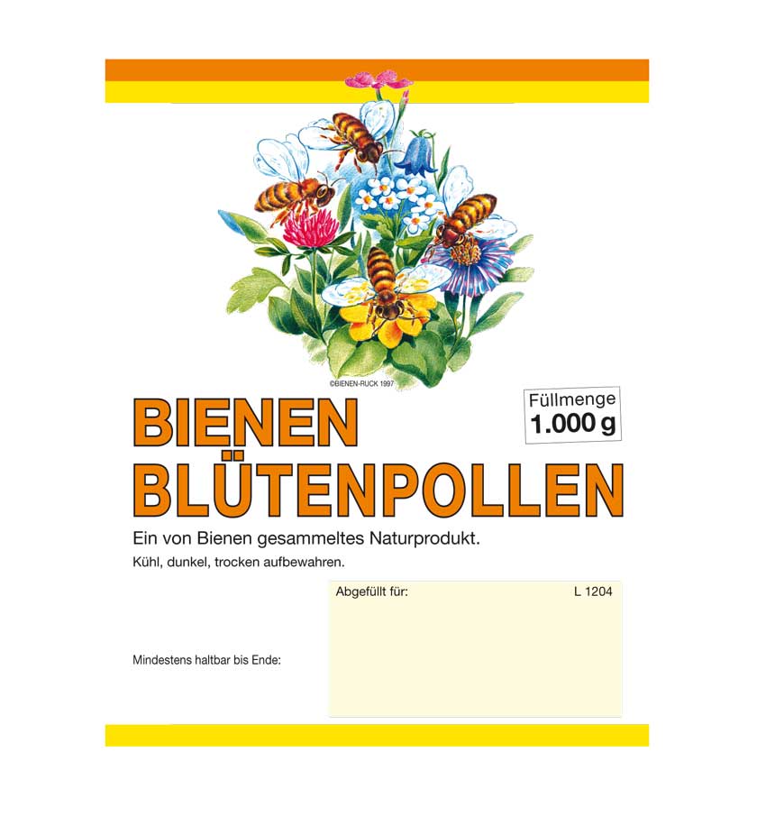 Etikett Blütenpollen 1000g