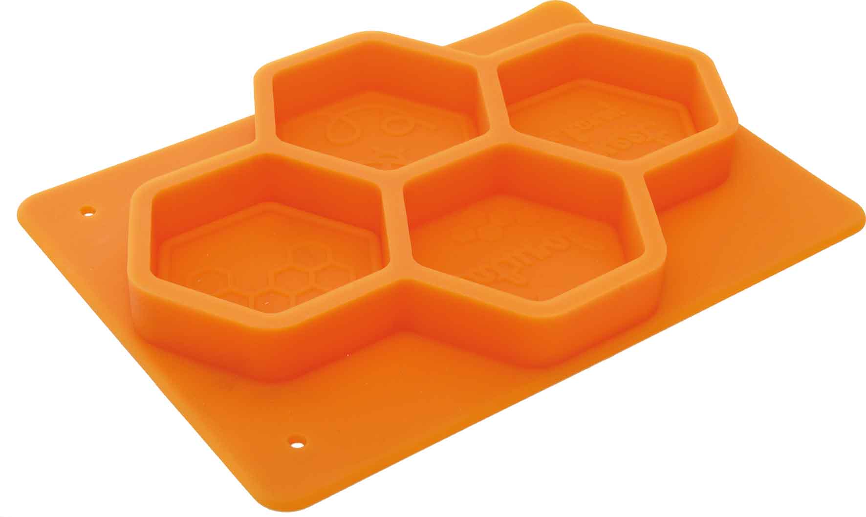 Gießform Sechseck 4er Bienenmotive