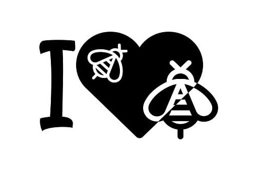 HOBBEE® Aufkleber " I love Bienen"