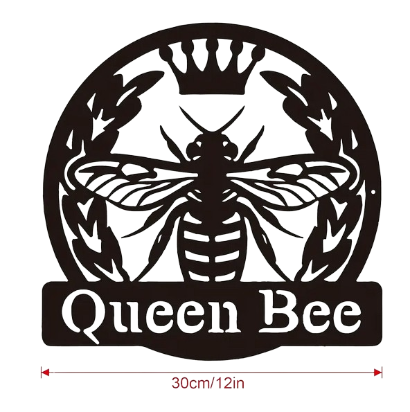 Metallschild Bienenkönigin