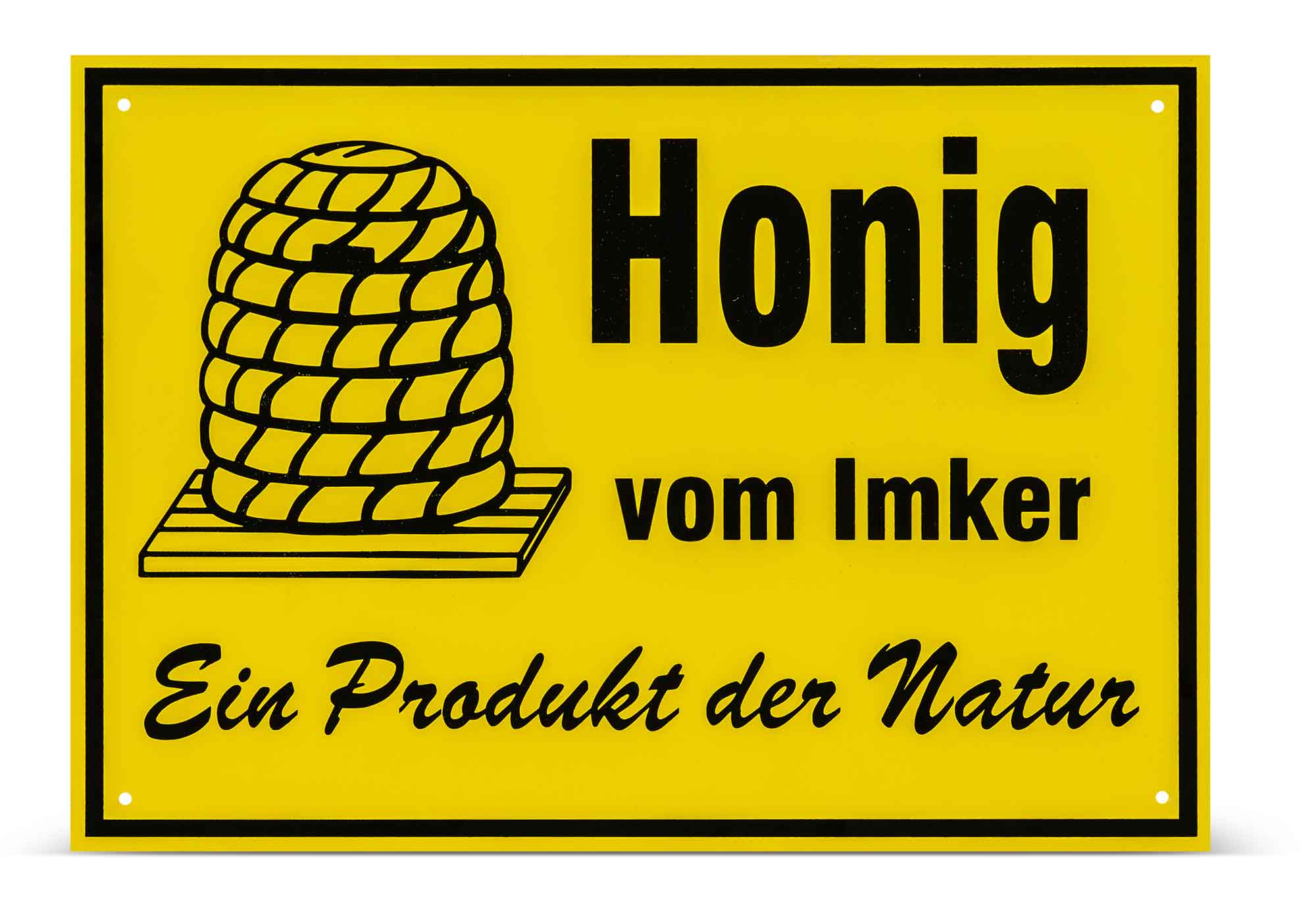 Werbeschild "Honig vom Imker"