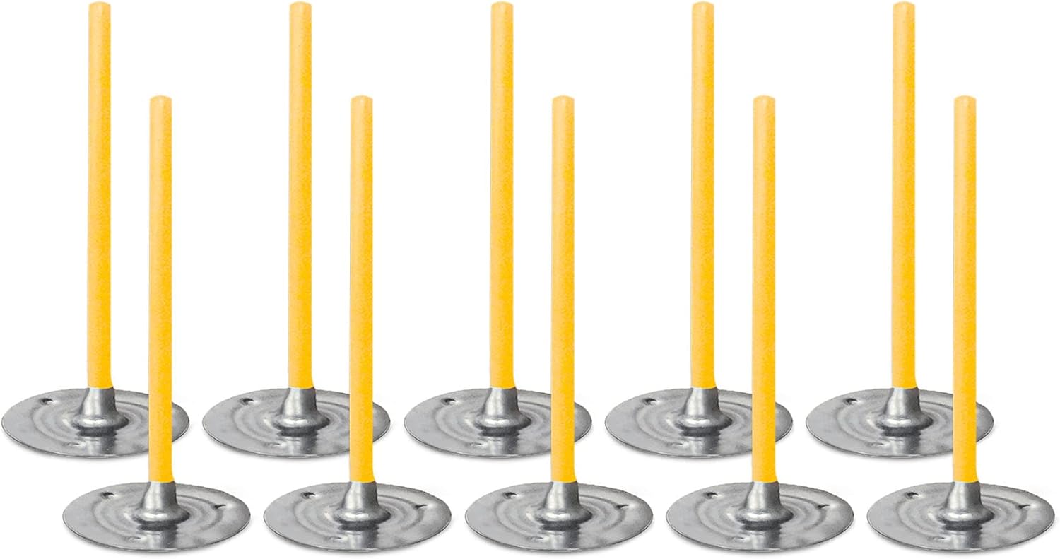 Metallplättchen mit gelbem Docht