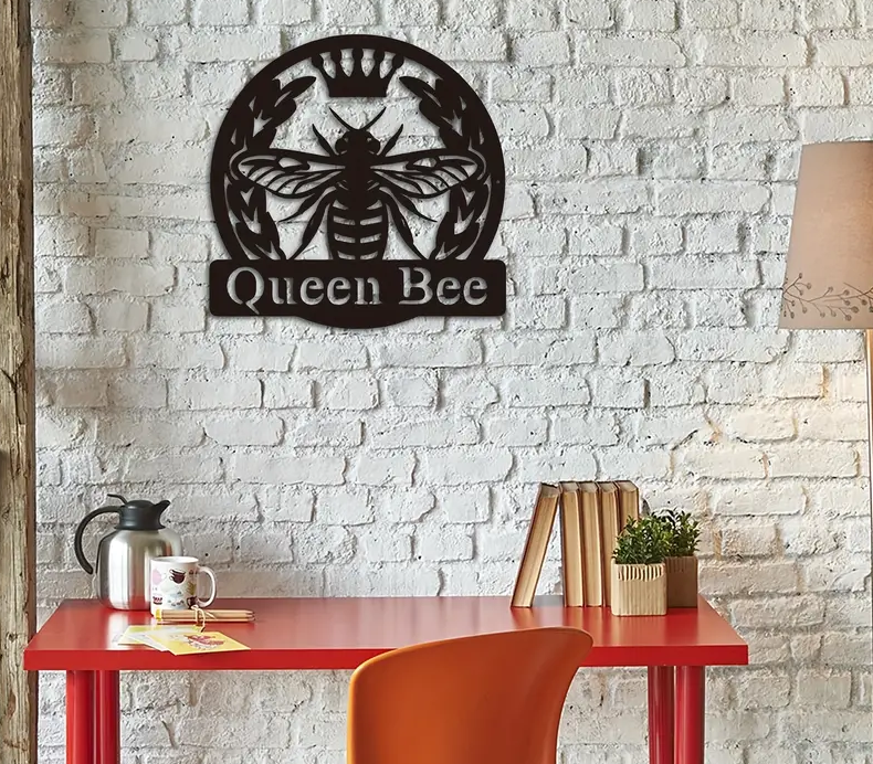 Metallschild Bienenkönigin