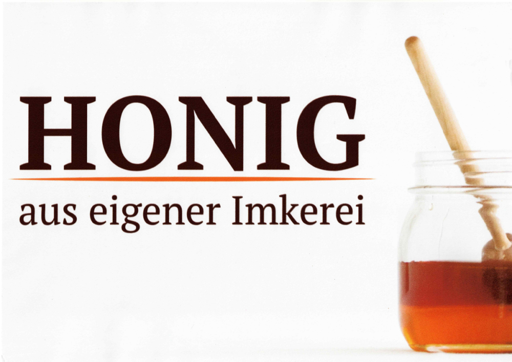 Werbeaufkleber "Honig aus eigener Imkerei"