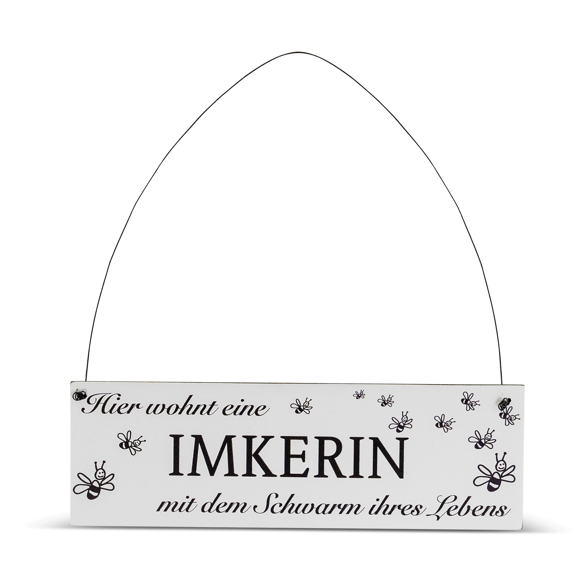 Dekoschild "Imkerin mit dem Schwarm"
