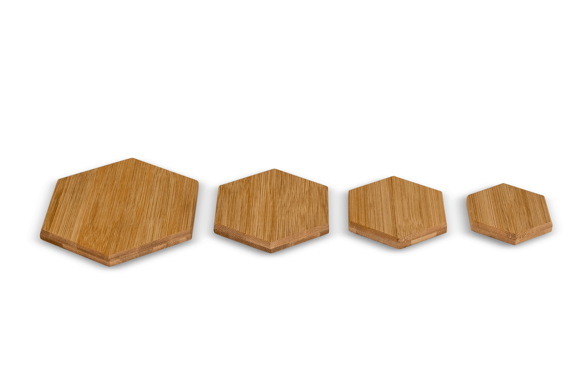 Holz Untersetzer in Wabenform
