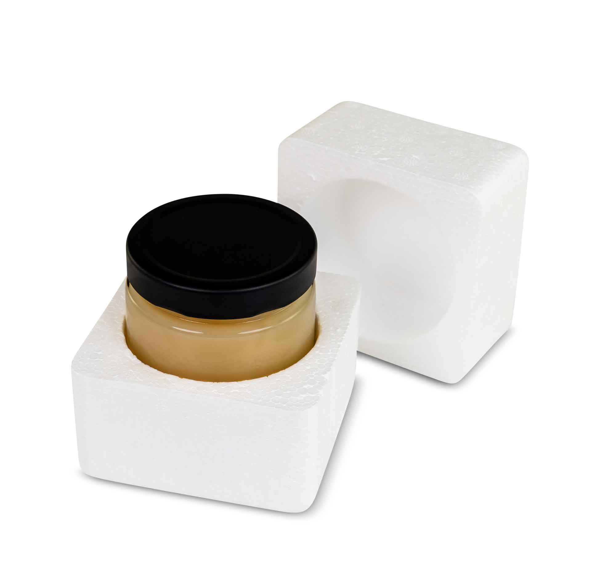 Styropor Box für 500g Glas