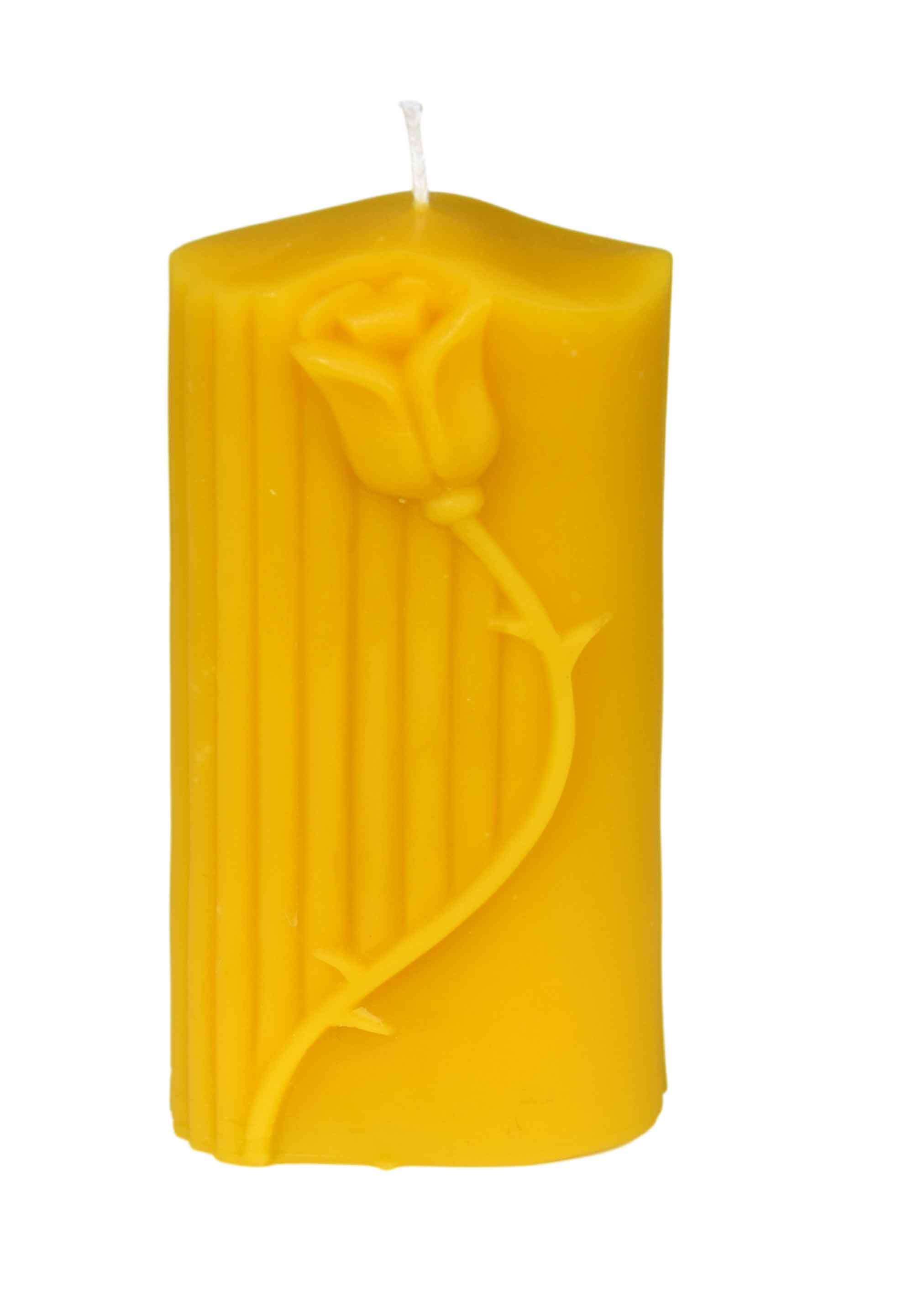 Gießform Zierkerze mit Rose, groß